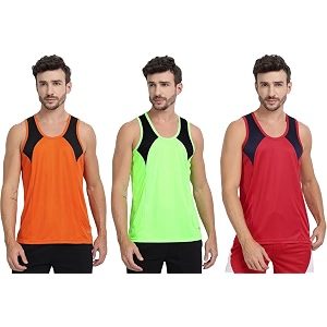 mens sports vest - lightweight amp breathable polyester vest for gym running and casual