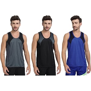 mens sports vest - lightweight amp breathable polyester vest for gym running and casual