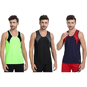 mens sports vest - lightweight amp breathable polyester vest for gym running and casual