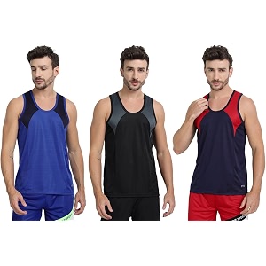 mens sports vest - lightweight amp breathable polyester vest for gym running and casual