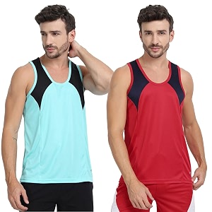 mens sports vest - lightweight amp breathable polyester vest for gym running and casual