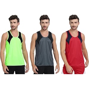 mens sports vest - lightweight amp breathable polyester vest for gym running and casual