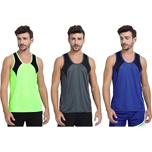 mens sports vest - lightweight amp breathable polyester vest for gym running and casual