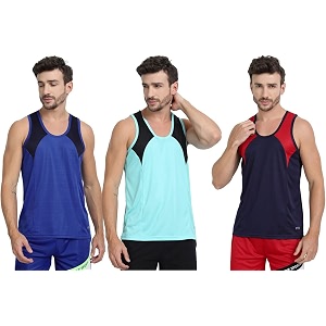mens sports vest - lightweight amp breathable polyester vest for gym running and casual
