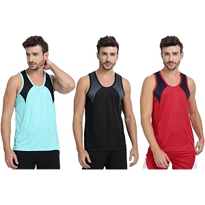 mens sports vest - lightweight amp breathable polyester vest for gym running and casual