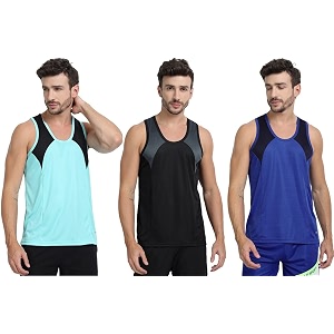 mens sports vest - lightweight amp breathable polyester vest for gym running and casual