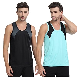 mens sports vest - lightweight amp breathable polyester vest for gym running and casual