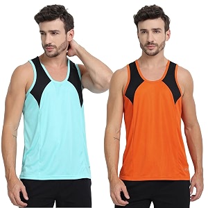 mens sports vest - lightweight amp breathable polyester vest for gym running and casual