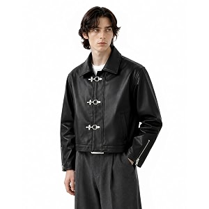 Mens Stylish Boxy Fit Oversized Faux Leather