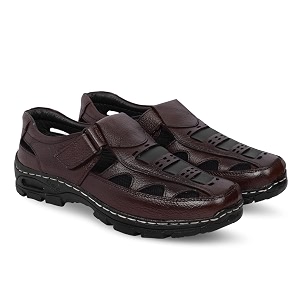 Mens Stylish Leather Sandals Lightweight Breathable and