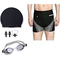 Mens Swim Trunks Set with Swimming Goggles