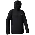 Men’s UPF 50+ Hoodie Shirt with Mask Long Sleeve Permanent UV Sun Protection Neck Gaiter Performance T for Outdoor