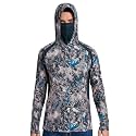 Men’s UPF 50+ Hoodie Shirt with Mask Long Sleeve Permanent UV Sun Protection Neck Gaiter Performance T for Outdoor