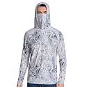 Men’s UPF 50+ Hoodie Shirt with Mask Long Sleeve Permanent UV Sun Protection Neck Gaiter Performance T for Outdoor