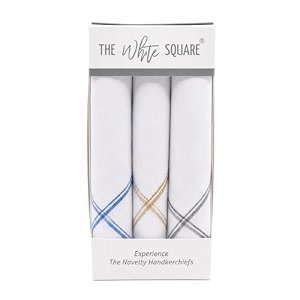 Mens White Cotton Handkerchiefs Soft