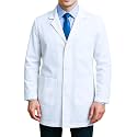 Men’s White Lab Coat Full Sleeve Drill Cotton | Doctor Apron with 3 Pockets | Medical Lab Coat for Men | Ideal for College Students Pharmacy Science Lab and Clinical Use