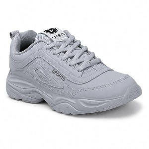 Mens White Sports Running Shoes Lightweight