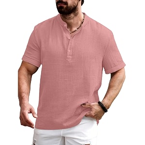 Men Shirt Black Textured Cotton Blend