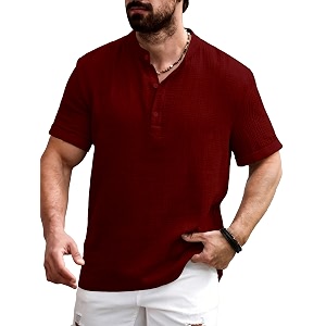 Men Shirt Black Textured Cotton Blend