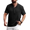 Men Shirt Black Textured Cotton Blend