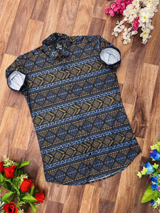 raziya fashion men solid casual brown shirt