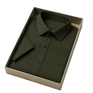 Men Solid Casual Collared Shirt Breathable Comfortable
