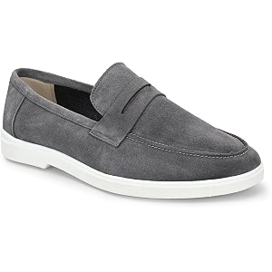 Men Suede Leather Loafers with Bow -