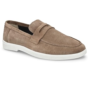 Men Suede Leather Loafers with Bow -