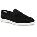 Men Suede Leather Loafers with Bow -