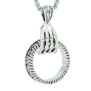 the men thing alloy pendant with pure stainless steel 24inch round box chain american trending style - round box chain amp pendant for men amp boys