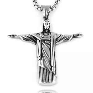 the men thing alloy pendant with pure stainless steel 24inch round box chain american trending style - round box chain amp pendant for men amp boys