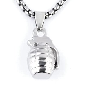 the men thing alloy pendant with pure stainless steel 24inch round box chain american trending style - round box chain amp pendant for men amp boys