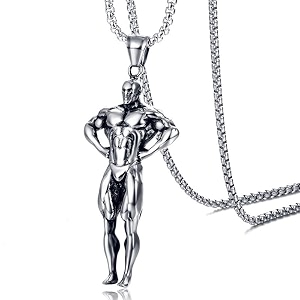 the men thing alloy pendant with pure stainless steel 24inch round box chain american trending style - round box chain amp pendant for men amp boys