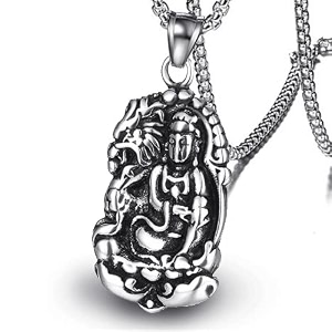 the men thing alloy pendant with pure stainless steel 24inch round box chain american trending style - round box chain amp pendant for men amp boys