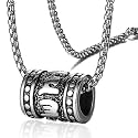 THE MEN THING Alloy Pendant with Pure Stainless Steel 24inch Round Box Chain, American trending Style - Round Box Chain &amp; Pendant for Men &amp; Boys