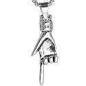 THE MEN THING Alloy Pendant with Pure Stainless Steel 24inch Round Box Chain, American trending Style - Round Box Chain &amp; Pendant for Men &amp; Boys
