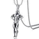 THE MEN THING Alloy Pendant with Pure Stainless Steel 24inch Round Box Chain, American trending Style - Round Box Chain &amp; Pendant for Men &amp; Boys