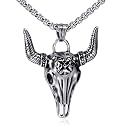 THE MEN THING Alloy Pendant with Pure Stainless Steel 24inch Round Box Chain, American trending Style - Round Box Chain & Pendant for Men & Boys