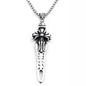 THE MEN THING Alloy Pendant with Pure Stainless Steel 24inch Round Box Chain, American trending Style - Round Box Chain &amp; Pendant for Men &amp; Boys