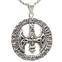 THE MEN THING Alloy Pendant with Pure Stainless Steel 24inch Round Box Chain, American trending Style - Round Box Chain &amp; Pendant for Men &amp; Boys