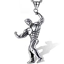 THE MEN THING Alloy Pendant with Pure Stainless Steel 24inch Round Box Chain, American trending Style - Round Box Chain &amp; Pendant for Men &amp; Boys