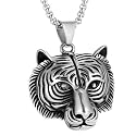THE MEN THING Alloy Pendant with Pure Stainless Steel 24inch Round Box Chain, American trending Style - Round Box Chain &amp; Pendant for Men &amp; Boys