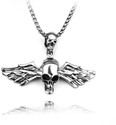 THE MEN THING Angel Skull Pendant with 24inch Chain, American Style - Chain & Pendant for Men Stainless Steel Pendant