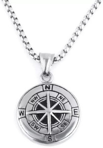 the men thing compass pendant with 24inch chain american style - chain  pendant for men stainless steel pendant