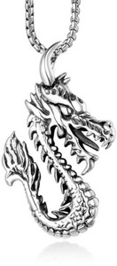the men thing dragon pendant with 24inch chain american style - chain  pendant for men stainless steel pendant