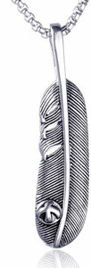 the men thing feather pendant with 24inch chain american style - chain  pendant for men stainless steel pendant