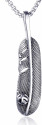 THE MEN THING Feather Pendant with 24inch Chain, American Style - Chain & Pendant for Men Stainless Steel Pendant