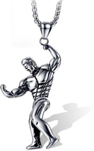 the men thing fitness pendant with 24inch chain american style - chain  pendant for men stainless steel pendant
