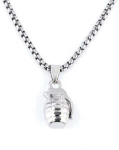 the men thing grenade pendant with 24inch chain american style - chain  pendant for men stainless steel pendant