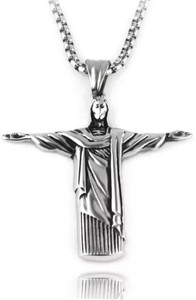 the men thing jesus pendant with 24inch chain american style - chain  pendant for men stainless steel pendant